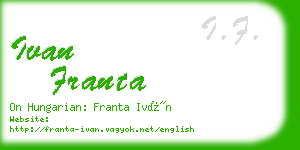 ivan franta business card